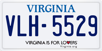 VA license plate VLH5529