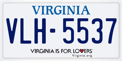 VA license plate VLH5537