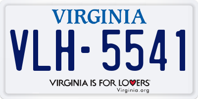 VA license plate VLH5541