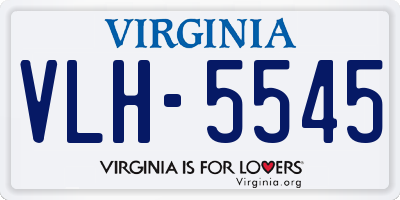 VA license plate VLH5545