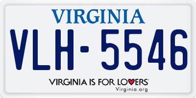 VA license plate VLH5546