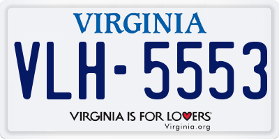 VA license plate VLH5553