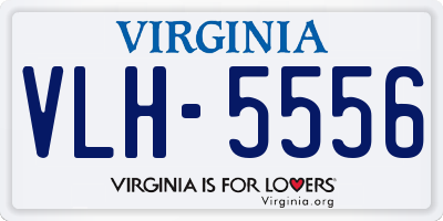 VA license plate VLH5556
