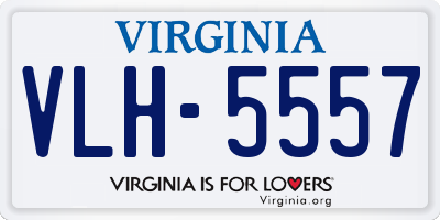 VA license plate VLH5557