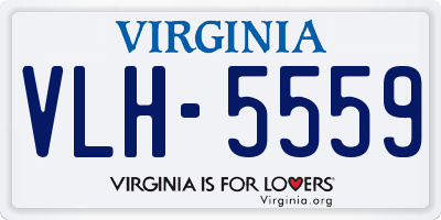 VA license plate VLH5559