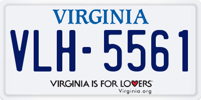 VA license plate VLH5561
