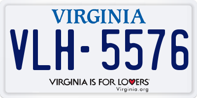 VA license plate VLH5576