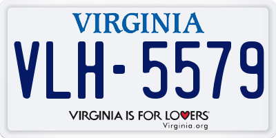 VA license plate VLH5579