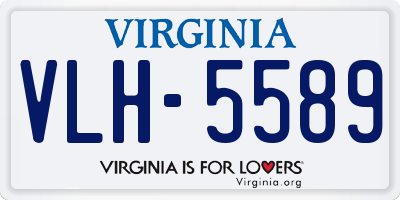 VA license plate VLH5589
