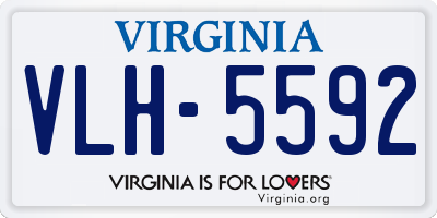 VA license plate VLH5592