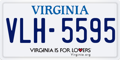 VA license plate VLH5595