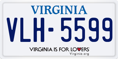 VA license plate VLH5599