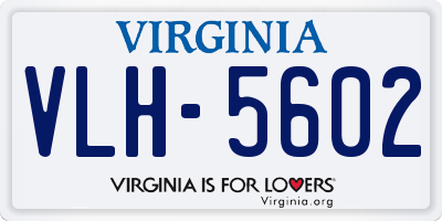VA license plate VLH5602