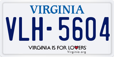 VA license plate VLH5604