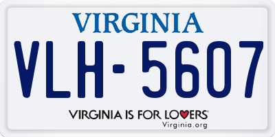 VA license plate VLH5607