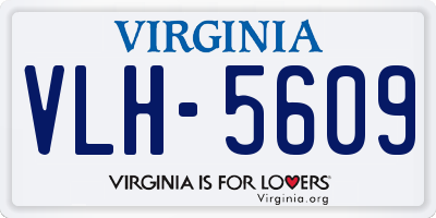 VA license plate VLH5609