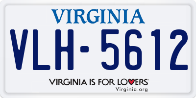 VA license plate VLH5612