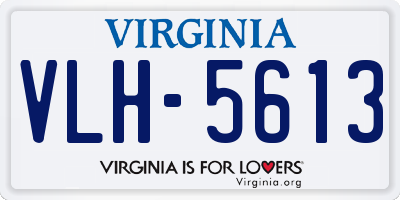 VA license plate VLH5613