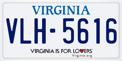 VA license plate VLH5616