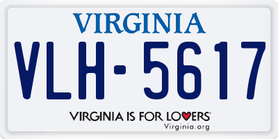 VA license plate VLH5617