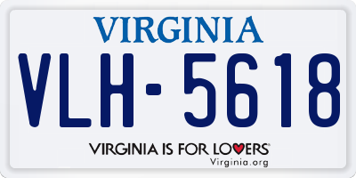 VA license plate VLH5618