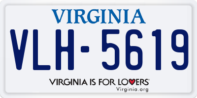 VA license plate VLH5619
