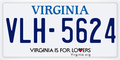 VA license plate VLH5624