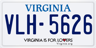 VA license plate VLH5626
