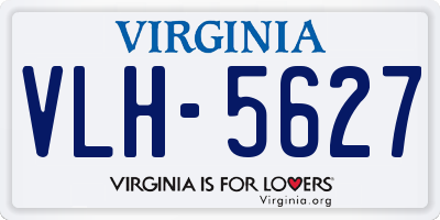 VA license plate VLH5627