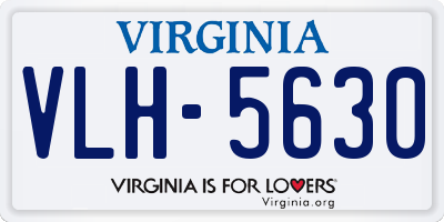 VA license plate VLH5630