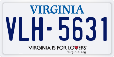 VA license plate VLH5631