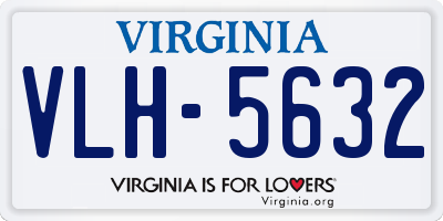 VA license plate VLH5632