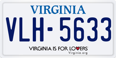 VA license plate VLH5633