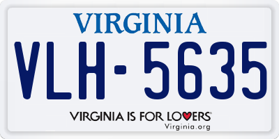 VA license plate VLH5635