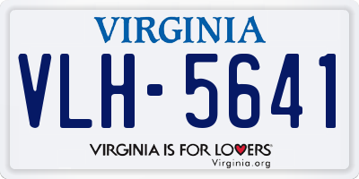 VA license plate VLH5641