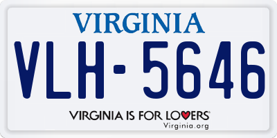 VA license plate VLH5646