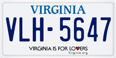 VA license plate VLH5647