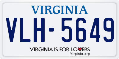 VA license plate VLH5649