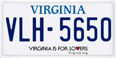 VA license plate VLH5650