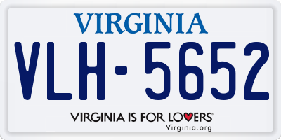 VA license plate VLH5652