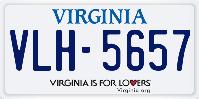 VA license plate VLH5657