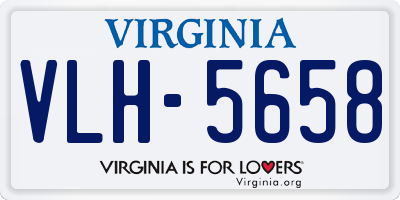 VA license plate VLH5658