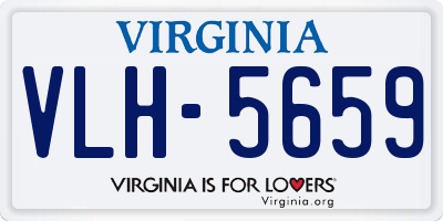 VA license plate VLH5659