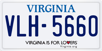 VA license plate VLH5660