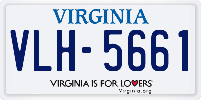 VA license plate VLH5661