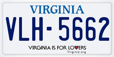 VA license plate VLH5662