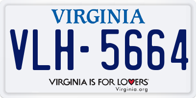VA license plate VLH5664