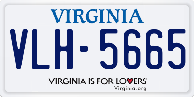 VA license plate VLH5665