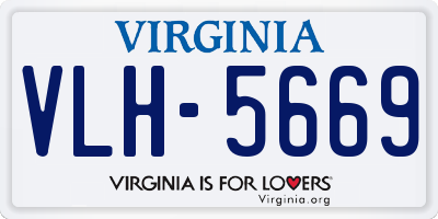 VA license plate VLH5669
