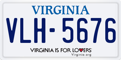 VA license plate VLH5676